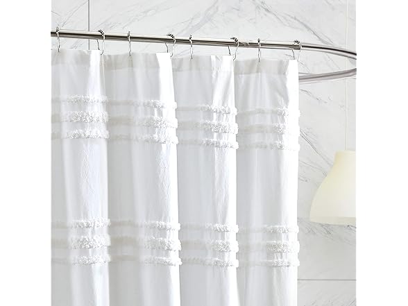 DKNY Chenille Stripe Shower Curt for Bath