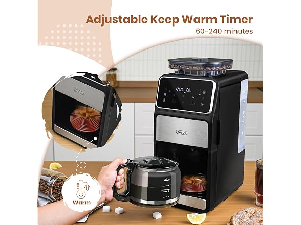 Gevi 10-Cup Drip Coffee + Burr Grinder