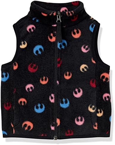 Amazon Essentials Disney | Marvel | Star Wars | Princess Girls' Polar Fleece Vest, Star Wars Rebel, Medium