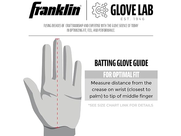 Franklin Sports MLB Adult Shok-Sorb Neo Batting Gloves, Large