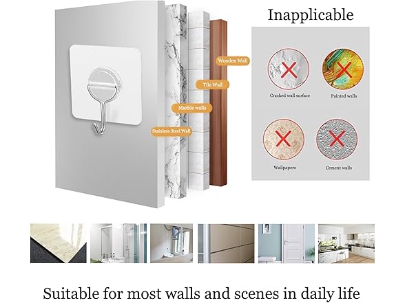 MAGPIE Duty Wall Hooks Self Adhesive Hooks