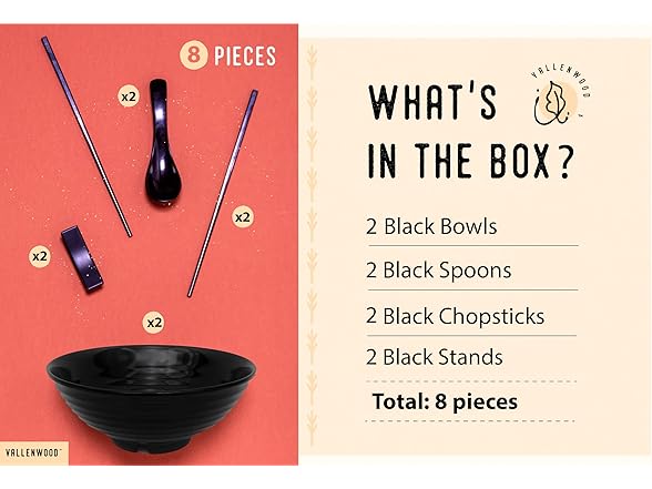 2 37oz Noodle Bowl Sets (8 pieces)