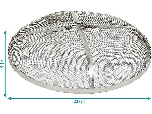 Sunnydaze Decor KF-SSS40 40in Fire Pit Accessory Silver