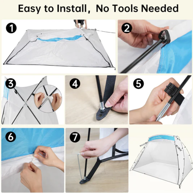 TILSWALL Paint Booth White, 8.86 x5.91 x5.58 ft - Gallery 9