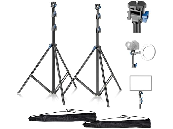 Fotoumgl 2 Pack Extendable Light Stand