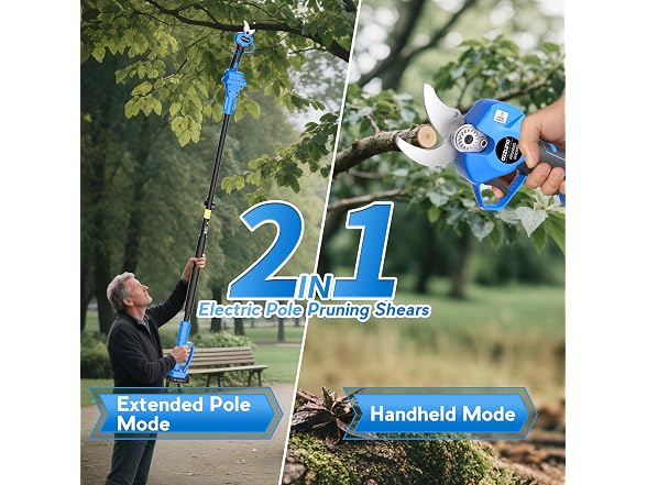 AZZUNO 20V 2-IN-1 Electric Pole Pruning Shears