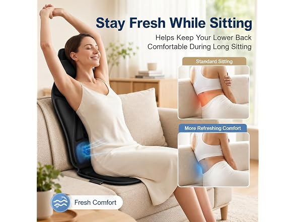 comrelax Heat & Cool Chair Massager Pad