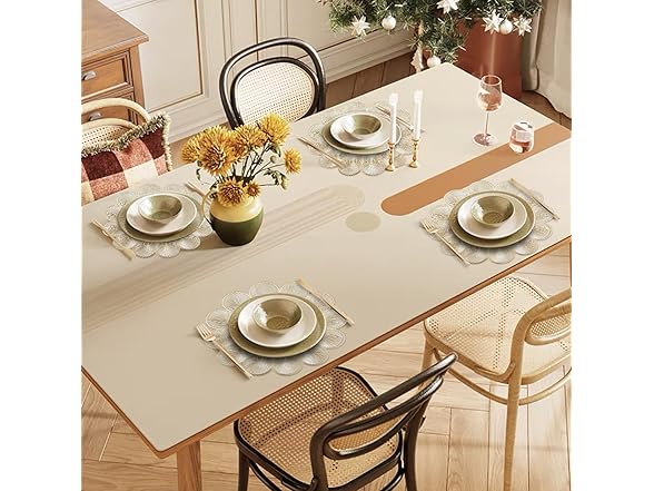 LGJkYF Gold Flower Placemats Set of 8, Spring