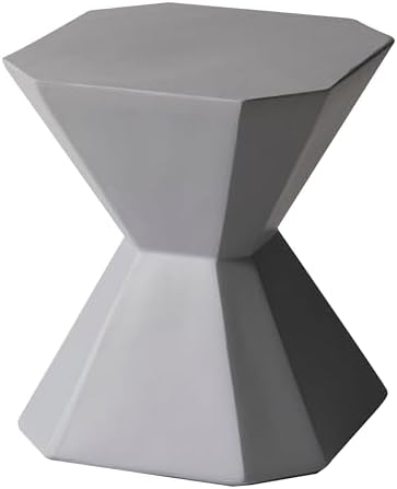 LeisureMod AST17GR Azure Outdoor Side Table Grey