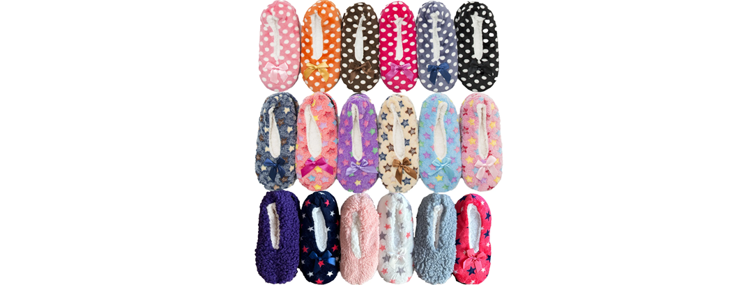 {4-Pairs} Women's Sherpa Slipper Socks - Gallery 2