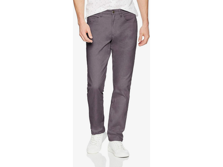 Amazon Essentials Men's Chino, Slim-Fit pants with 5-Pockets, Comfort Stretch, 35W x 32L, Grey (Previously GoodThreads)