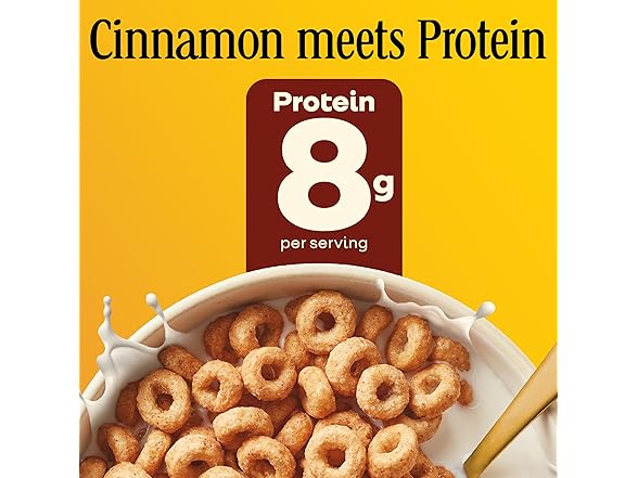Cheerios Protein Cereal, Cinnamon, 8g Protein