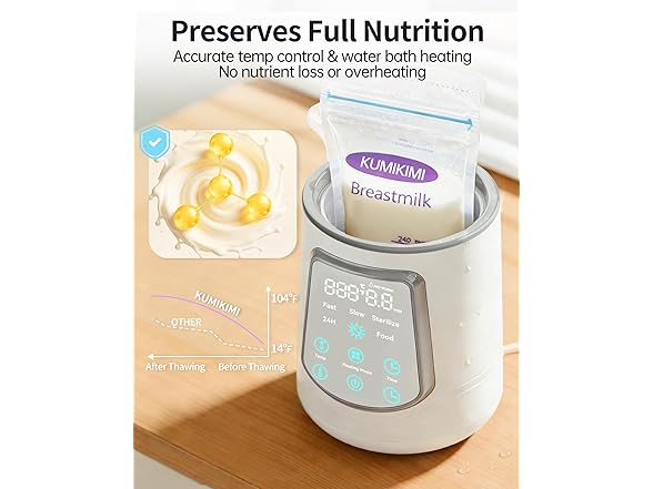 KUMIKIMI Fast 12-in-1 Baby Bottle Warmer