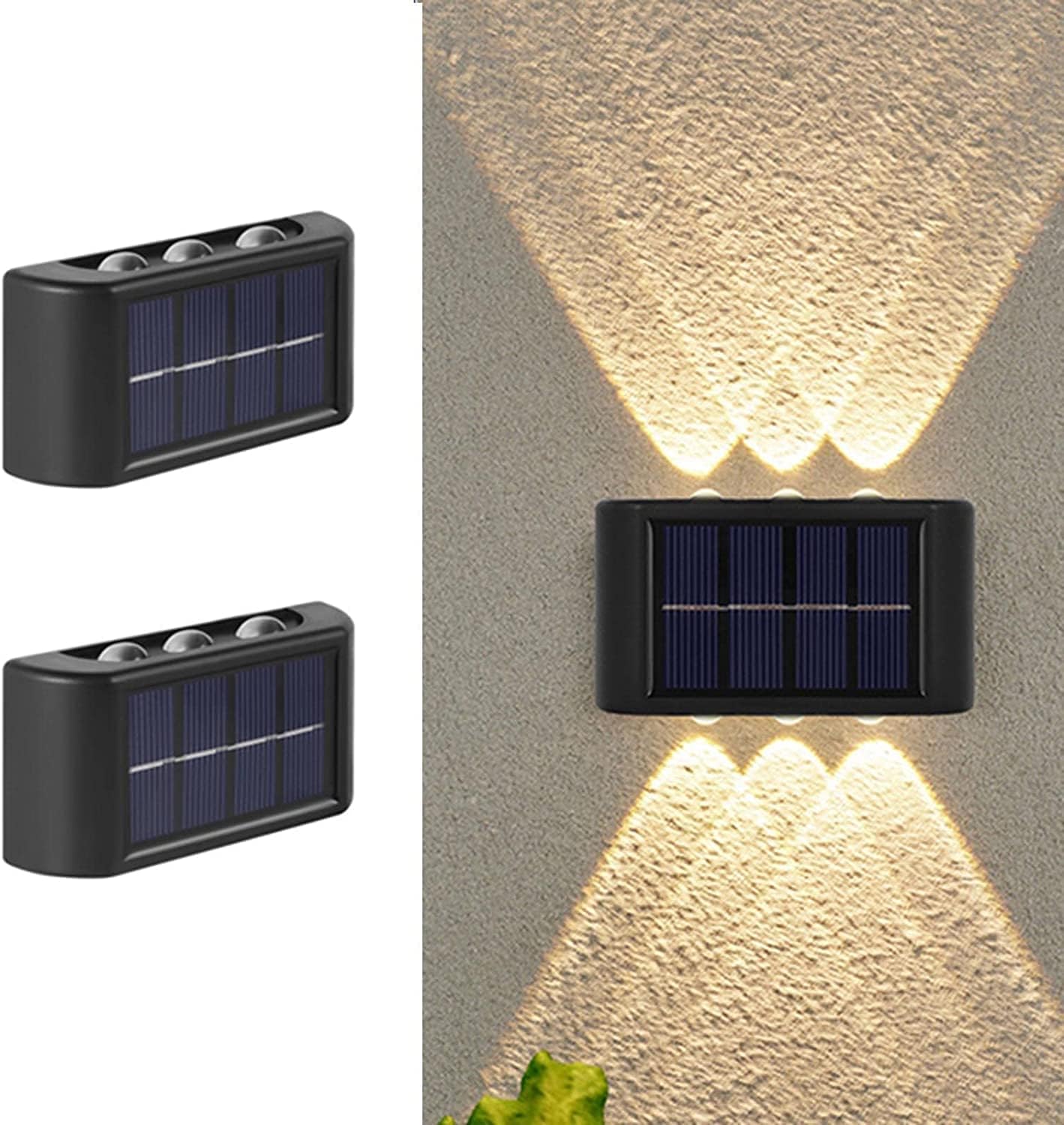 4-Pack Solar Wall Light Sconces - Gallery 11