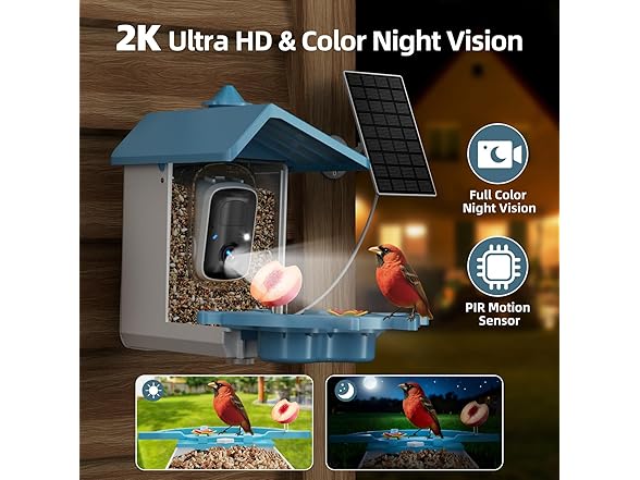 INKCKU Bird Feeder with Camera