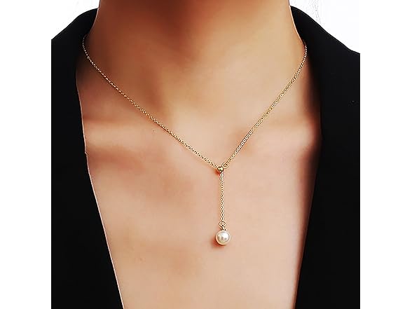 Olbye Pearl Pendant Drop Necklace Choker