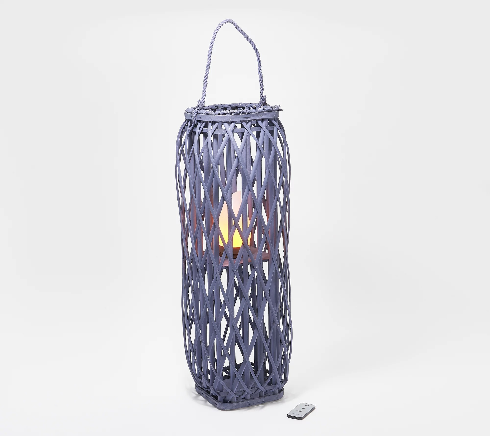 Barbara King 28" Square Wicker Lantern - Gallery 15
