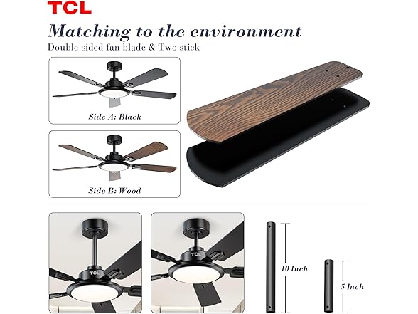 52 Ceiling Fan w/ Light & Remote