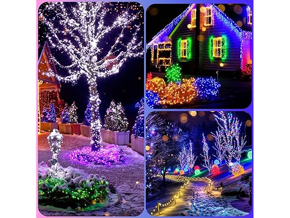 Lakumu 4-Pack 100 LED Fairy Lights, Multicolor