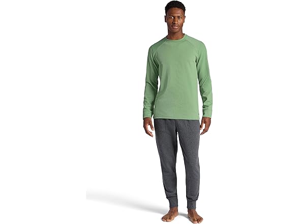 Gaiam Mens Cozy & Cool Long Sleeve Crewneck