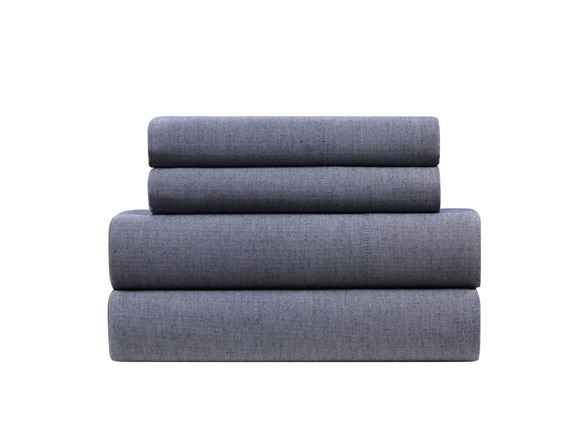 Herringbone Twill 4 Piece Cotton Rich Sheet Set
