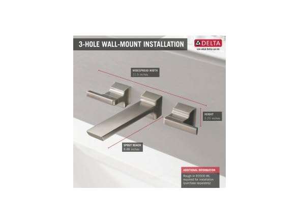 Delta  Faucet T3599LF-BLWL Pivotal Two Handle Faucet