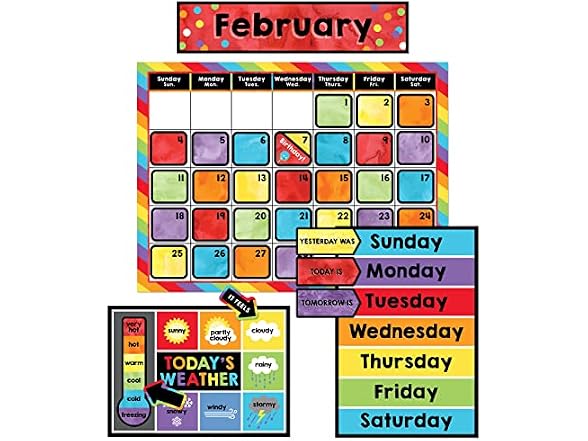 Carson Dellosa Celebrate Learning 86 pc Set Wall Calendar