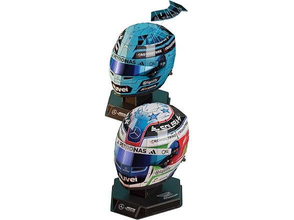 4D Build, Mercedes-AMG F1 Helmet Set 3D Model Kit