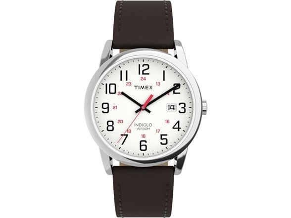 Brown/Silver-Tone/White/38mm
