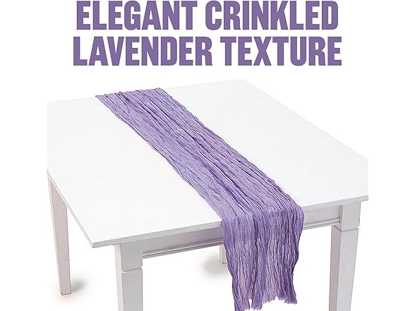 Fun Express 70" x 30" Lavender Gauze Table Runner