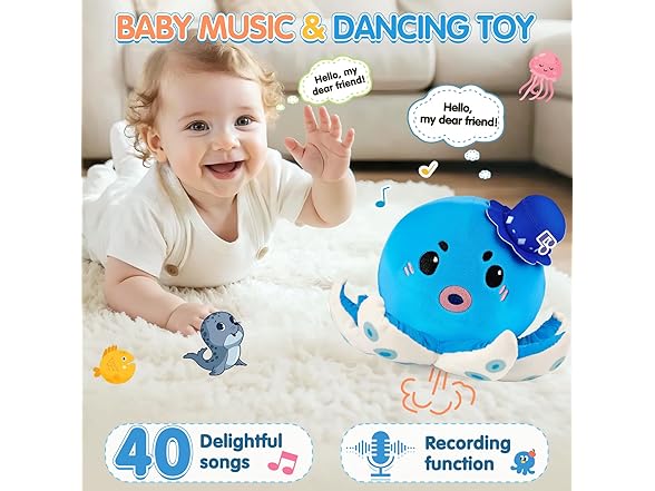 SAIMAND Crawling Octopus Musical Toy