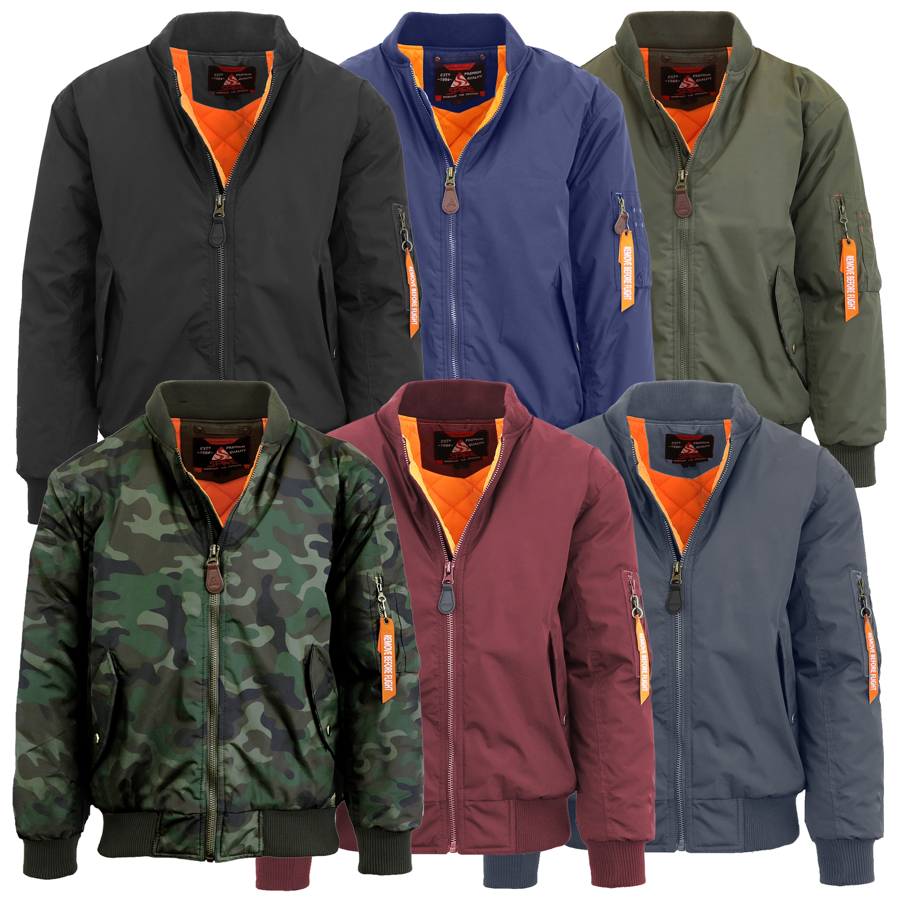 Mens Heavyweight Flight Bomber Jacket - Gallery 13