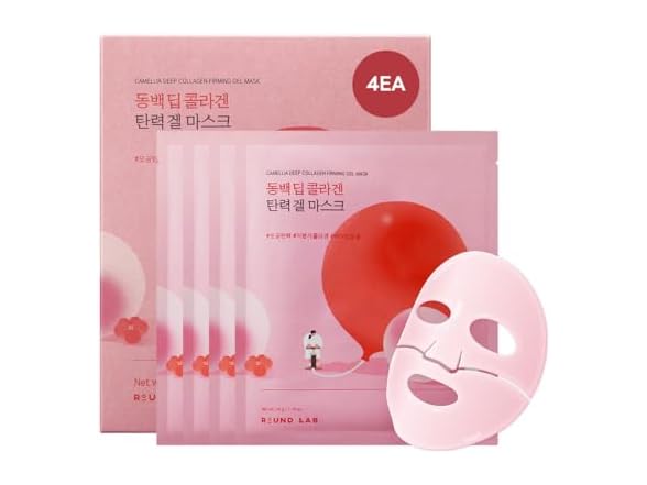 Round Lab Camellia Collagen Hydrogel Mask 4 Pack