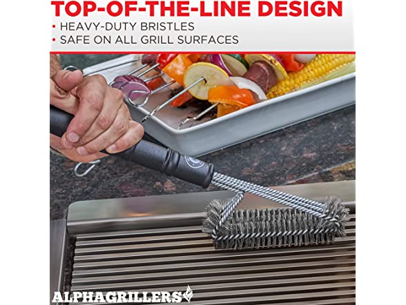 Alpha Grillers Alpha Grillers BBQ Grill Brush - Wire Gr