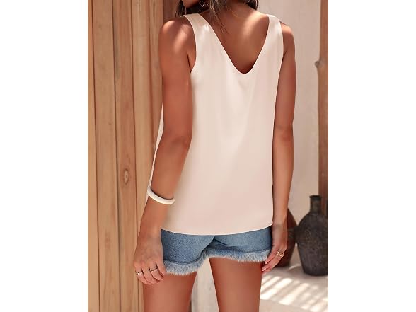 Ekouaer Women (M) Silk Satin Camisole Cami Shirt