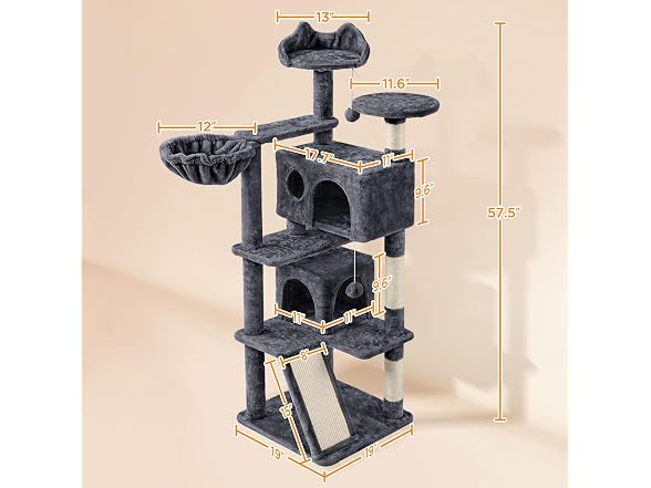 Topeakmart 57 inches Multi-Level Cat Tree Cat
