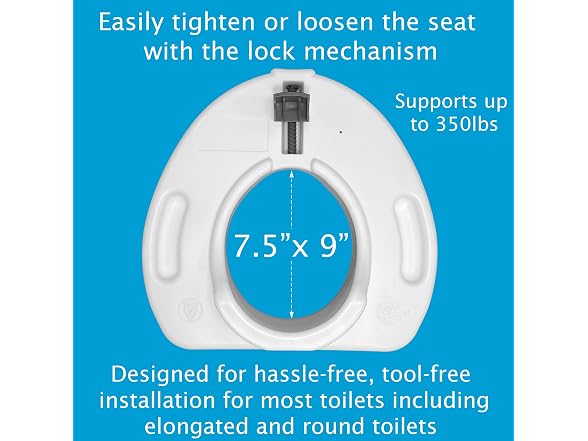 ProBasics Raised Toilet Seat For Seniors with Safety Lock
