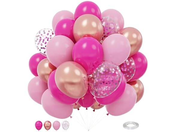 Pink Balloons Set, 12 Inch Hot
