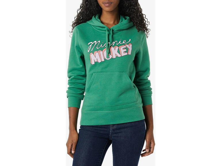 Amazon Essentials Disney | Marvel | Star Wars | Princess Women's Fleece Pullover Hoodie Sweatshirts (Available in Plus Size), Minnie Mickey, 1X