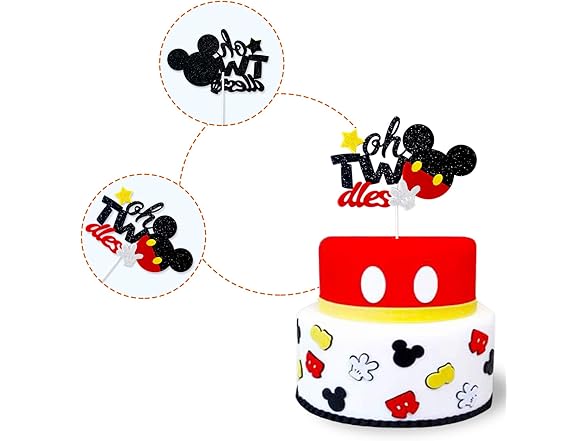 Set of 58 Mickey or Minnie Inspried Cake Toppers