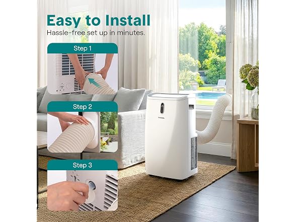 SereneLife SLPAC406W.6 14,000 BTU 550sqft Portable AC
