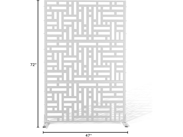Metal Privacy Screen Outdoor 72" H×47" W