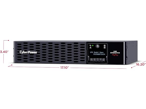 CyberPower Smart App Sinewave UPS Battery Backup and Surge Protector 2U Rack - Tower