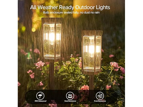 WdtPro Bright Solar Pathway Lights Outdoor