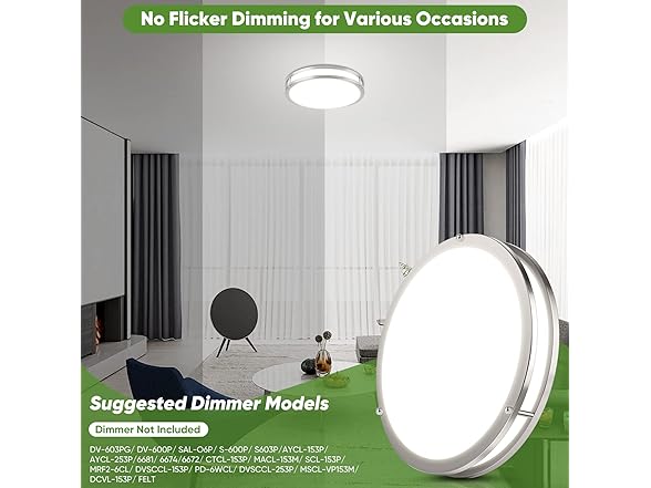 TOBUSA 1-Pack LED Flush Mount Ceiling Light