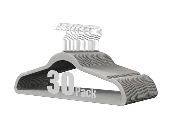 HealSmart 30 Pack Heavy Duty Velvet Hang