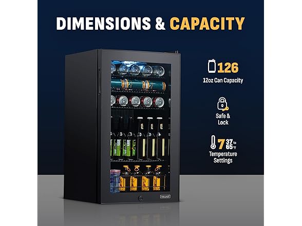 Newair Freestanding Beverage Fridge - 126 Cans