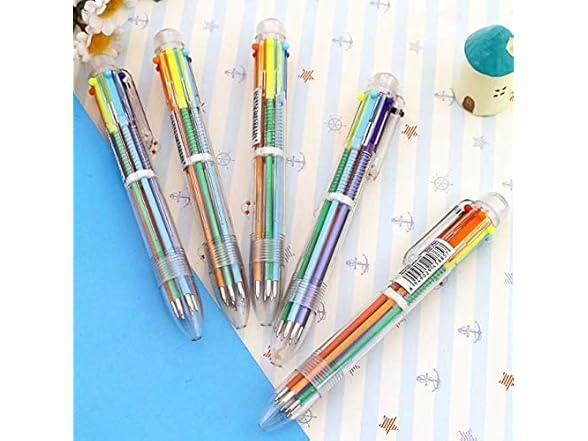 KDDOM 4 Pcs Multicolor Retractable Pen