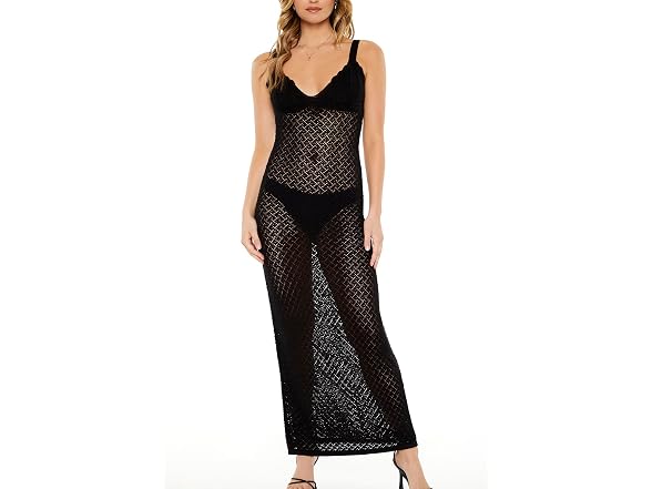 Forever 21  (S) Sheer Crochet Maxi Dress