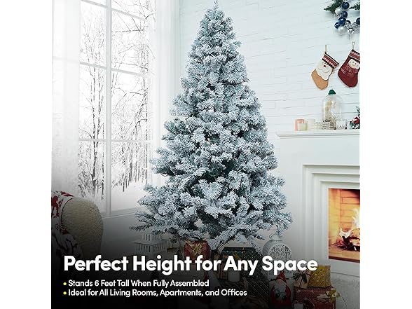 6ft Frosted Christmas Tree (Pre-Lit)